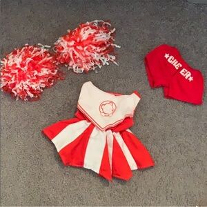 Cheerleader Costume Set - Red and White Build a bear Cheerleading outfit